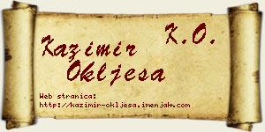 Kazimir Oklješa vizit kartica